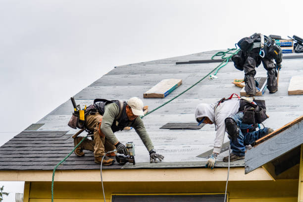 Professional Gutter Installation technician working in Somis, CA